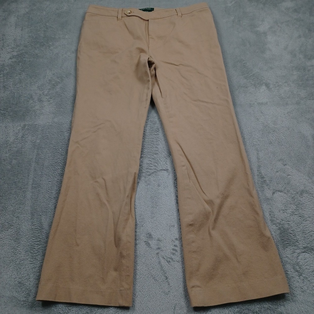 Lauren Ralph Lauren Pants Womens 12‎ Brown Bootcut Adelle Preppy